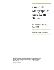 Ejercicios de Lean Sigma con Statgraphics