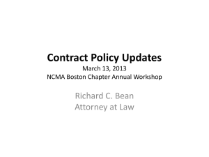 01. ADAMIAN 165 Contracts Policy Update