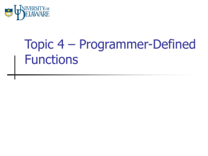 Topic 4 – Programmer
