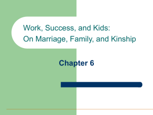 Marriage, Family, and Kinship
