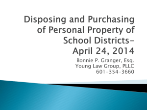 Disposing and Purchasing of Personal Property of School