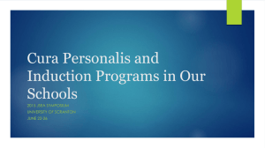 Cura Personalis and Induction Programs in Our Schools