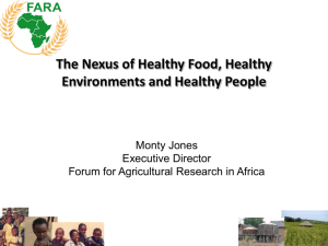The nexus of Healthy Food, Healthy Environments and Healthy People