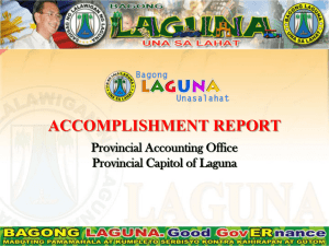 ACCOMPLISHMENT REPORT Provincial Accounting Office