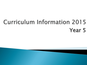 Curriculum Information 2015 - 5C Blog