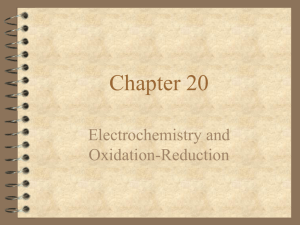 Chapter 20-Electrochemistry and Oxidation