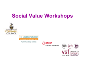 VCSCB Presentation – Social Value March 2012