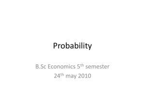 Probability - BSC Economics