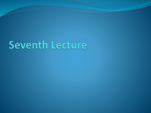Seventh Lecture