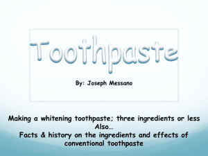Making Toothpaste