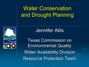 Water Conservation and Drought Planning