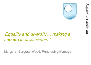 Procurement and equality presentation to