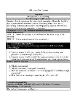 W1S1 - The Accounting Equation Worksheet Q