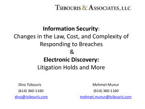 Information Security: Changes in the Law, Cost, and Complexity of