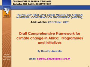Draft Comprehensive Framework for climate change in Africa