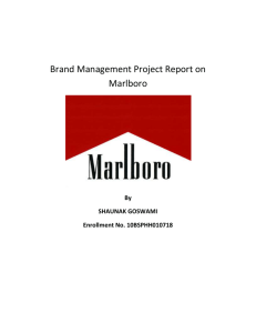 Brand Management Project Report on Marlboro