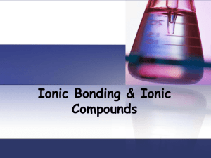 Chapter 5: Ions & Ionic Compounds