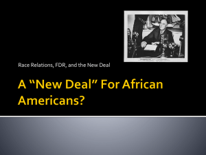 A “New Deal” For African Americans?