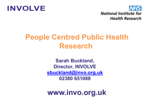 Some examples of public involvement in public health research
