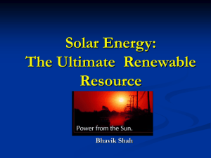 Solar Energy: The Greatest Renewable Resource