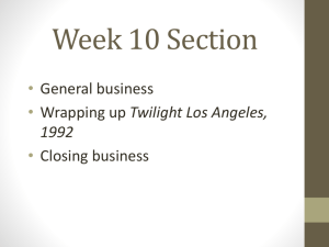 Week 10 section