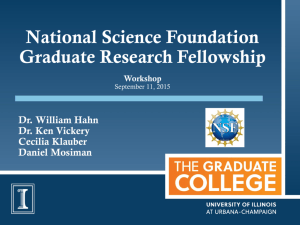 NSF Graduate Research Fellowship - University of Illinois at Urbana
