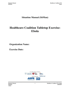 Healthcare Coalition Tabletop Exercise: Ebola