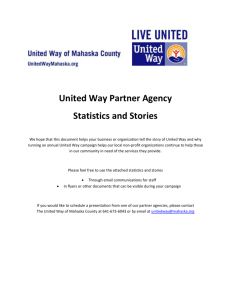 United Way Partner Agency Stories and Statistics