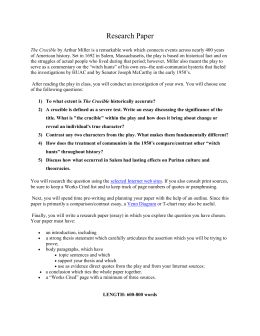 The crucible research paper