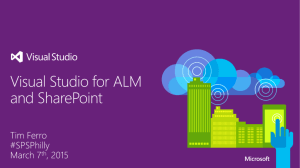 Visual Studio for ALM and SharePoint