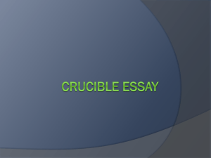 Crucible Essay Checklist for Final Draft