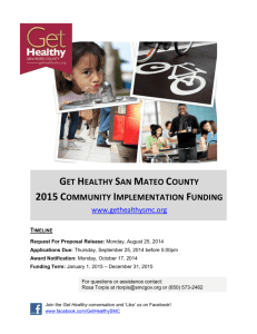 2015 Get Healthy Funding Theme: Strategic Collaborations