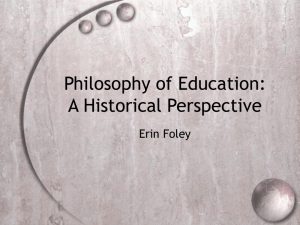 Philosophy of Education: A Historical Perspective