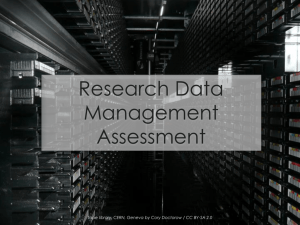 Why a Research Data Needs Assessment? - SMARTech