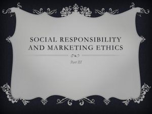 Social responsibility and marketing ethics Part 3