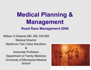 Medical Planning and Management