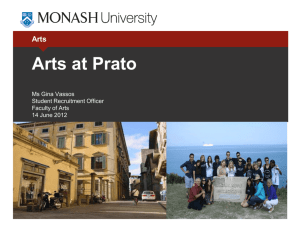 Arts at Prato - Monash University