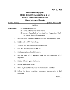 Linear Integrated Circuits End Exam Model Question Papers I & II
