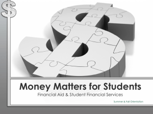2011 Money Matters for Students - FSU Film School