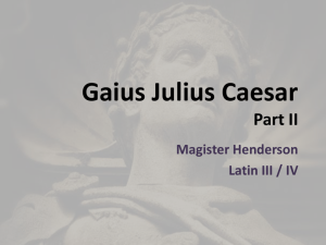 Gaius Julius Caesar Part II
