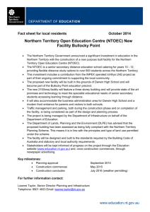 NTOEC Fact Sheet - Department of Education