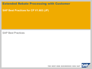 288 – Extended Rebate Processing with Customers SAP Best