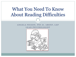 Profiling Reading Difficulties