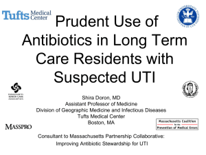 Prudent Use of Antibiotics in Long Term Care Residents with