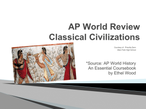 AP World Review Classical Civilizations