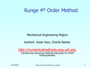Runge-Kutta 4th Order Method for Solving