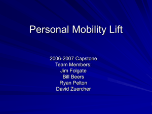 Personal Mobility Lift