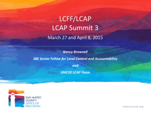 LCFF/LCAP Summit 3 - PowerPoint