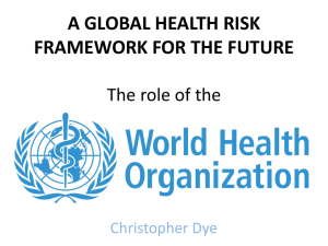 The World Health Organization's Role