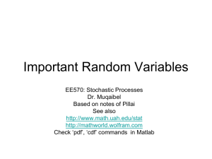 Important Random Variables